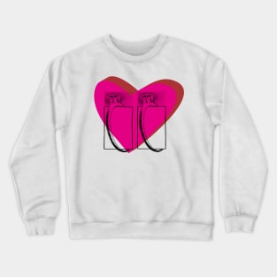 Diamond ring two in love heart Crewneck Sweatshirt